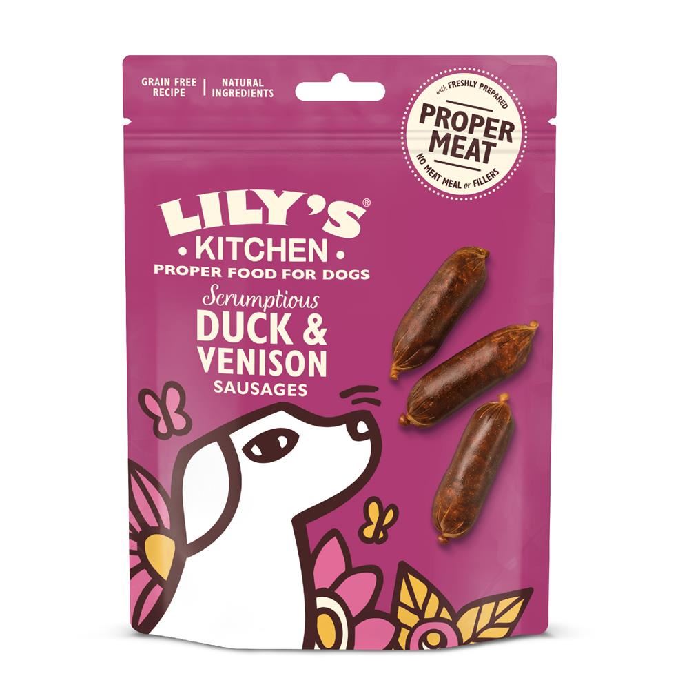 Lilys Kitchen Duck and Venison Sausages 70g