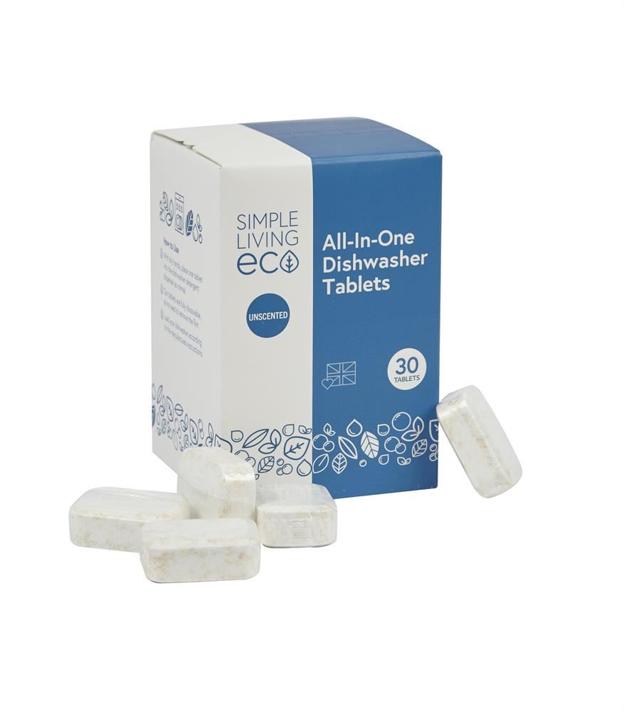 Simple Living Eco Dishwasher Tablets - all-in-one plastic-free 30