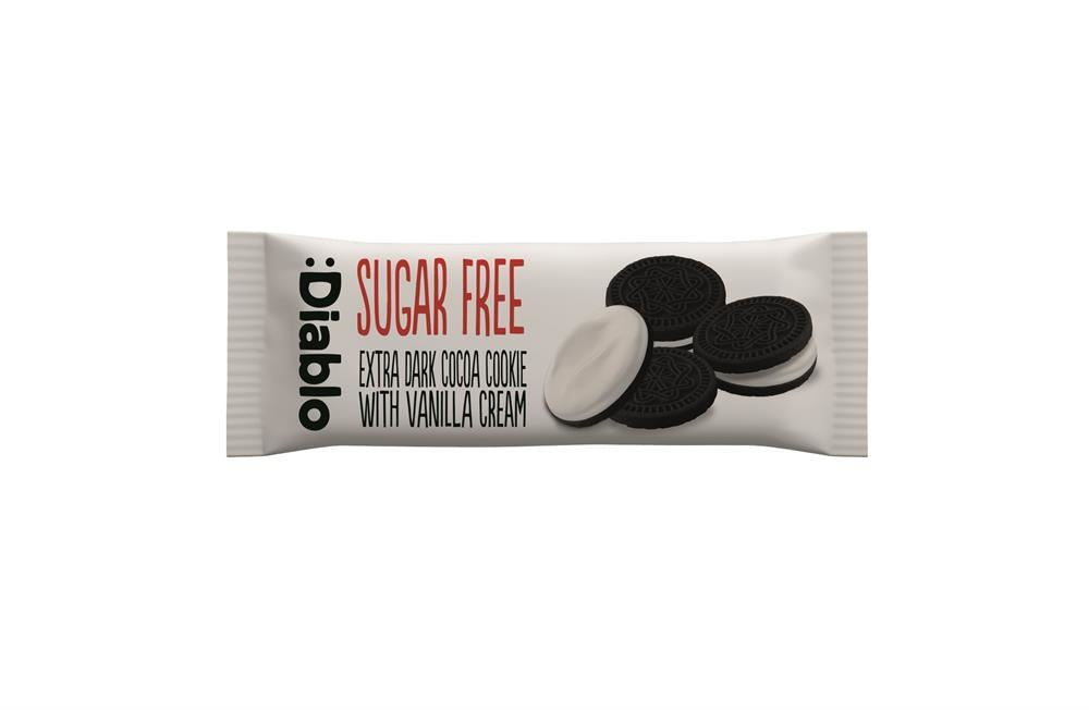Diablo Sugar Free Dark Chocolate Sandwich Cookies 44g - 6 Pack