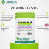 Lindens Vitamin D3 4000IU & K2 - 90 Tablets - image 3