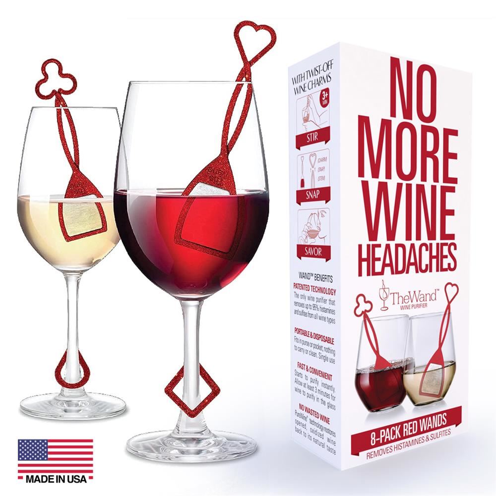 PureWine The Wand Wine Purifier - Red 8-Pack