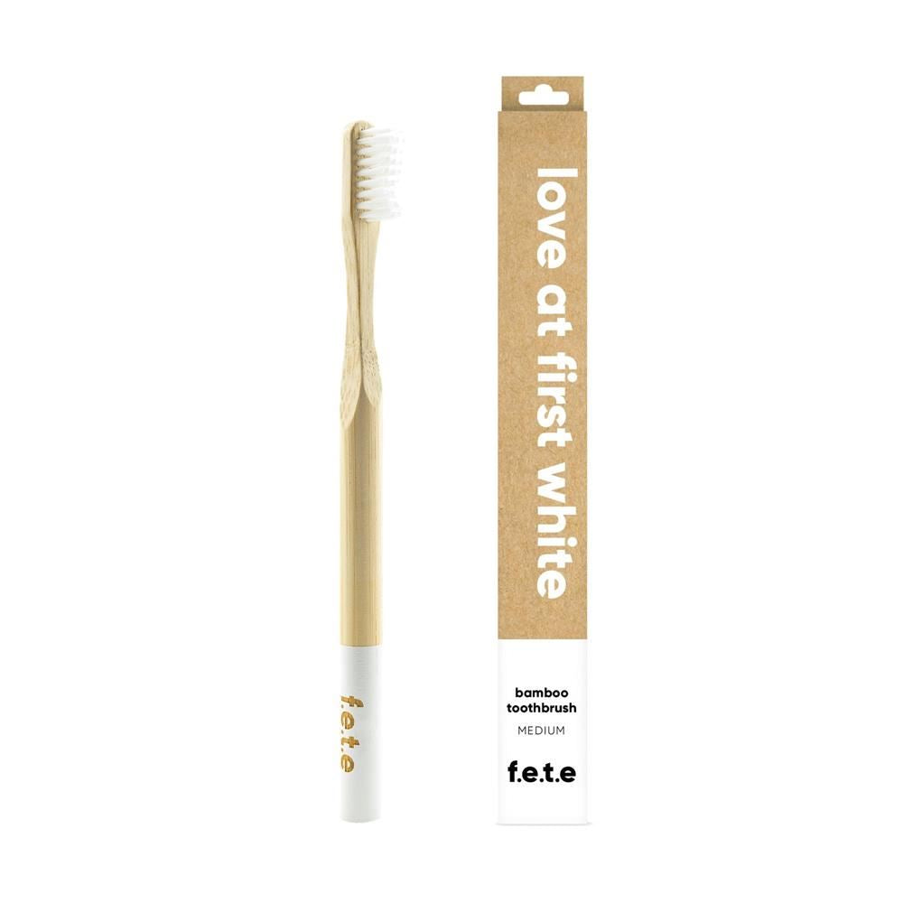 From Earth to Earth Toothbrush - Love at First White - White Medium 1 Unit