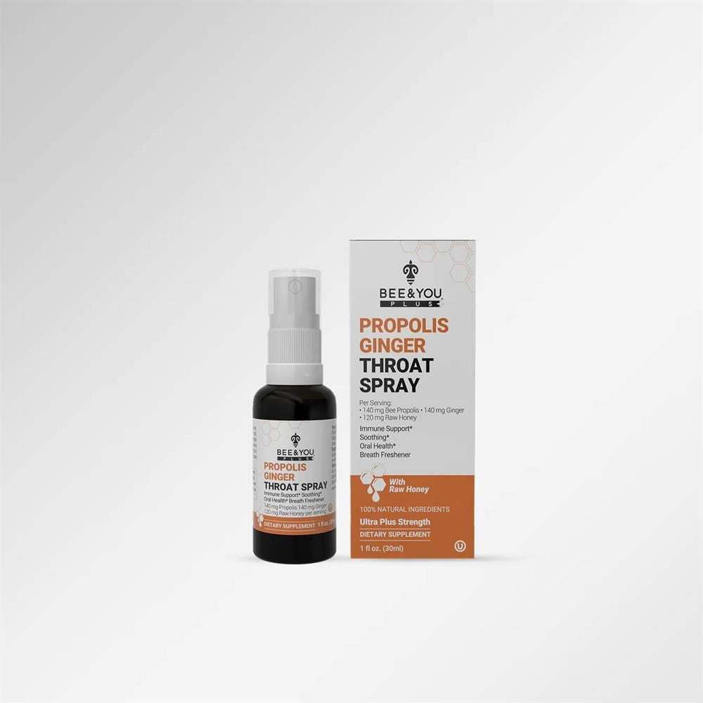 Bee and You Propolis Raw Honey Throat Spray with Ginger 30ml
