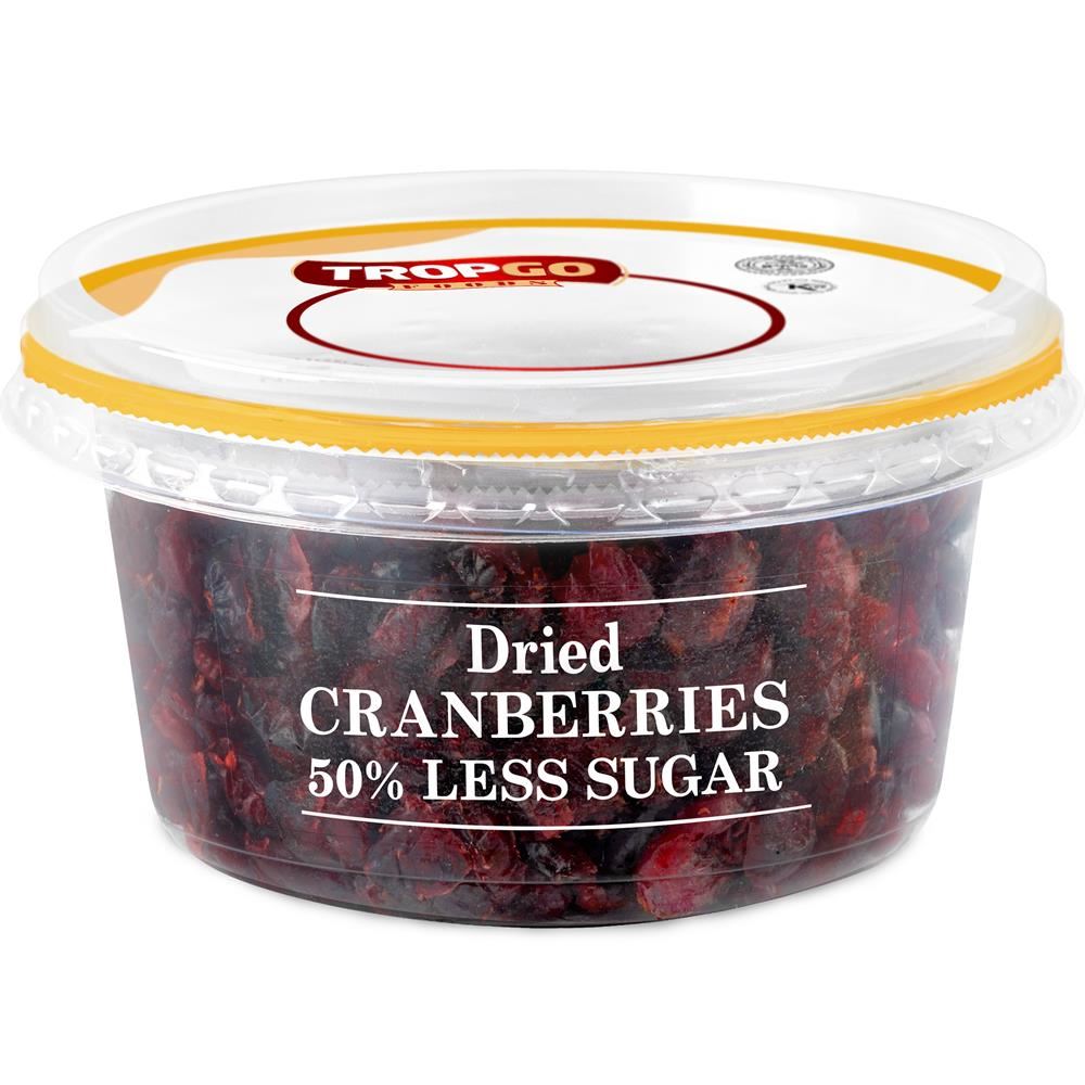 Tropgo Foods Dried Cranberries Reduced Sugar 190g