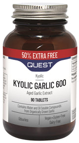 Quest Kyolic Garlic - 600mg - 50% Extra FREE - 60+30 Tablets