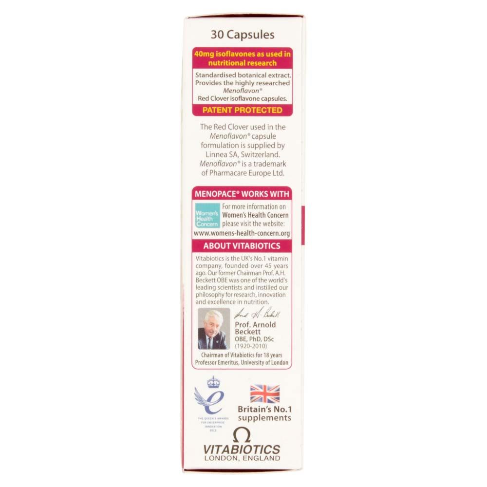 Vitabiotics Menopace Red Clover - 30 Capsules