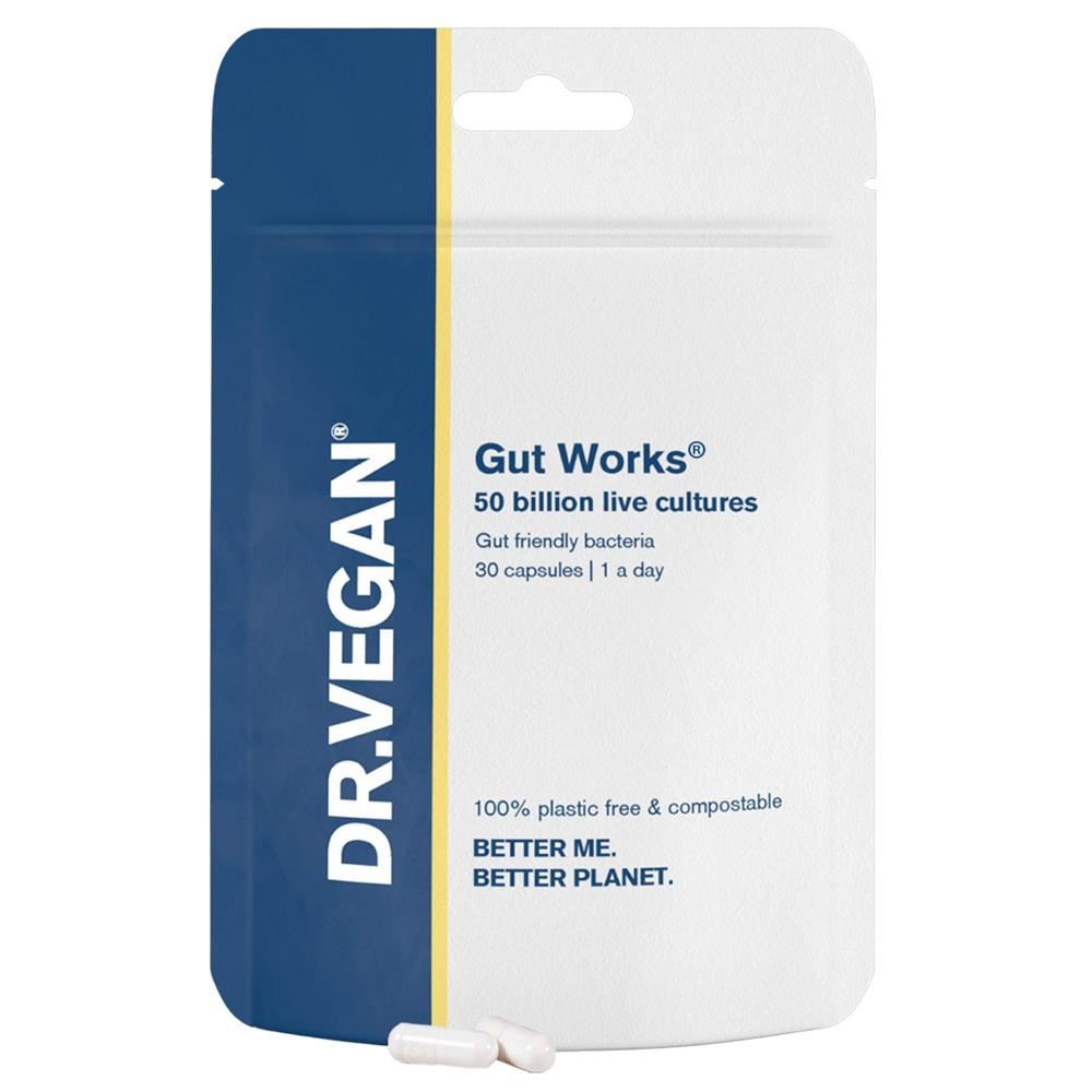 Dr Vegan Gut Works Pre & Probiotic 50bn CFU 30 Capsules