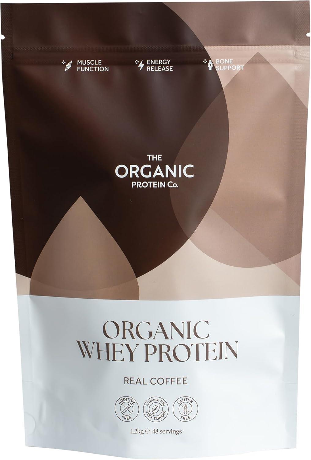 The Organic Protein Co Real Coffee Organic Whey Protein Powder 1.2kg