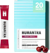 Humantra Electrolyte Powder Black Cherry 20 Sachets - Hydration Drink Mix with 6 Electrolytes, Vegan, Sugar Free, Gluten Free