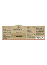 Solgar Vitamin B12 1000 µg Sublingual - 250 Chewable Nuggets