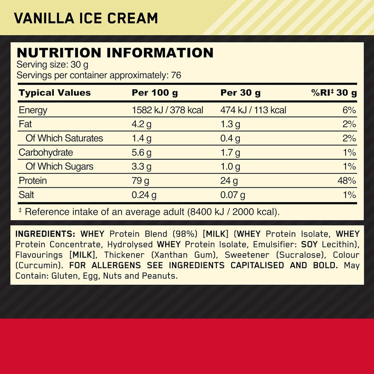 Optimum Nutrition Gold Standard 100% Whey Protein Powder - 900g/2.2kg/4.5kg