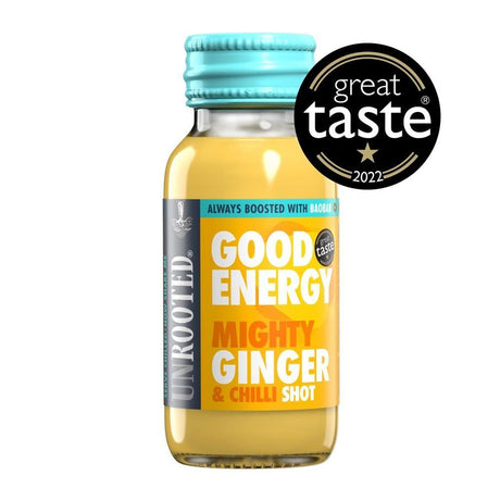 Unrooted Mighty Ginger Shot ginger & turmeric wake-up shot 60ml x 12