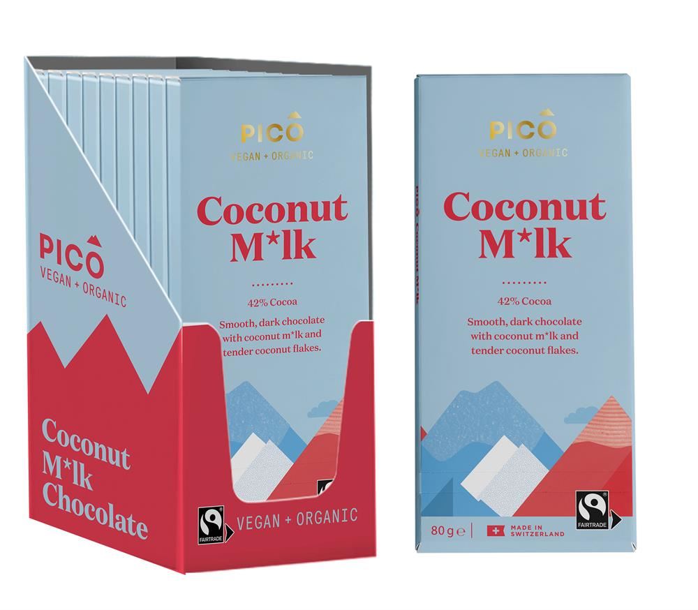 Pico Organic Coconut M*lk Chocolate 80g - 10 Pack