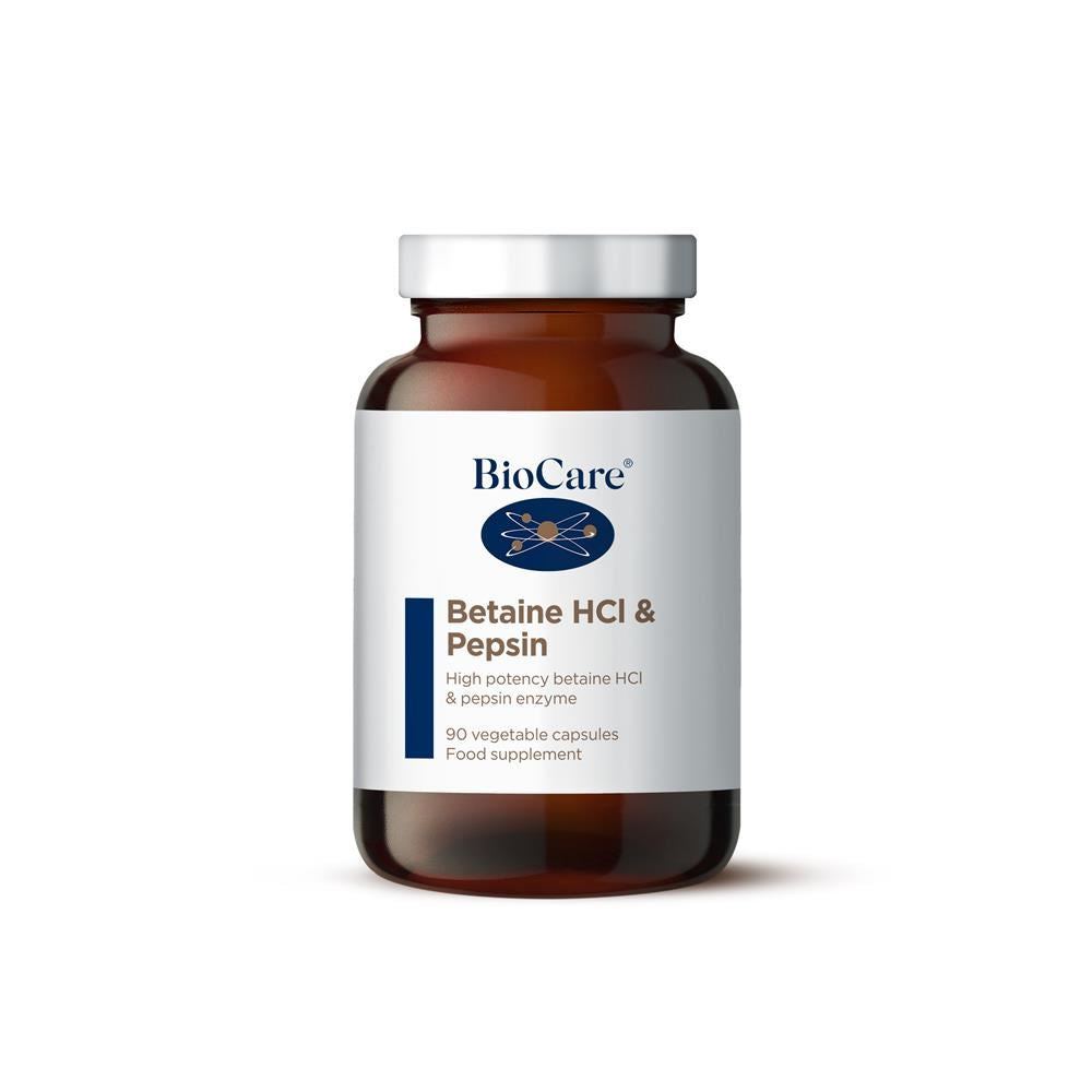 Biocare Betaine HCl & Pepsin 90 capsules