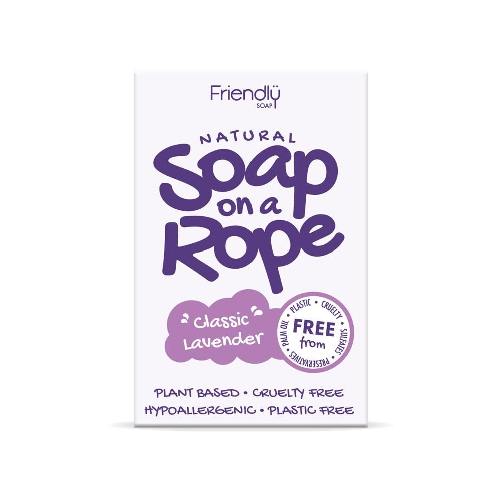 Friendly Soap Lavender - Natural Soap On A Rope 125g