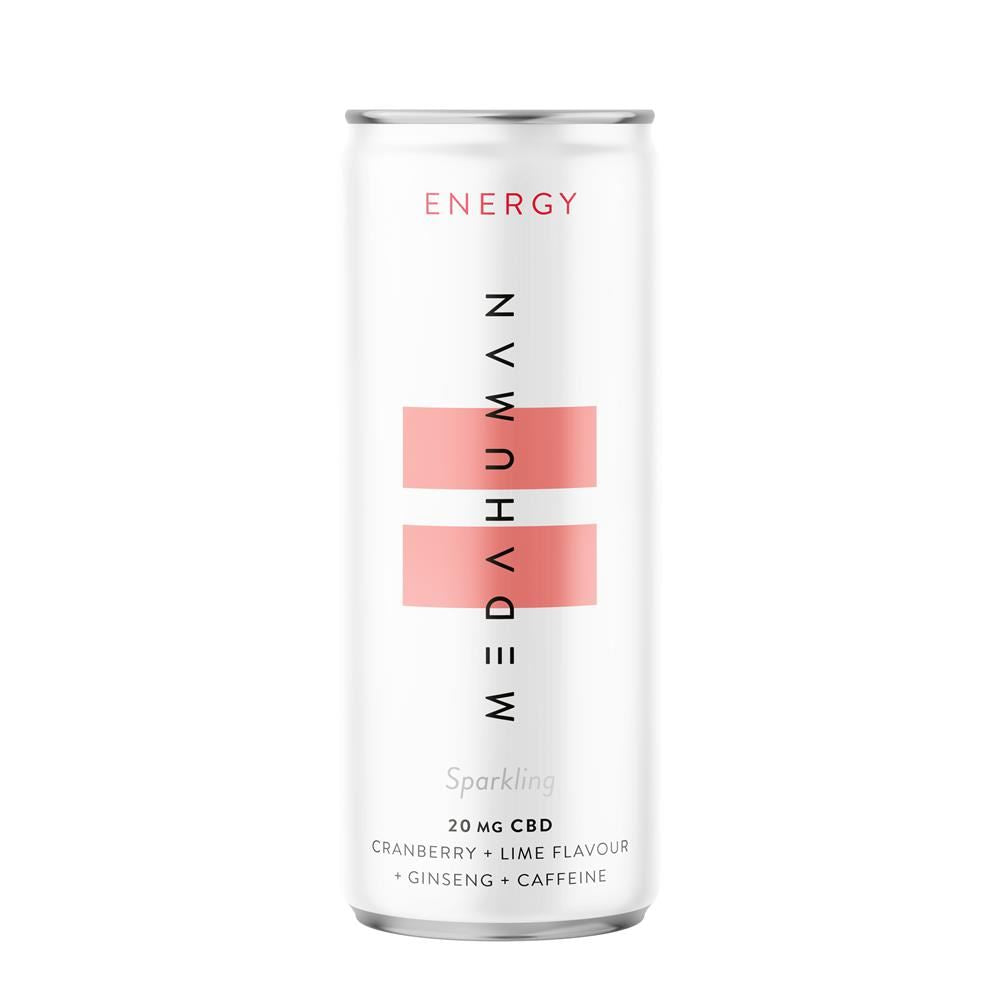 Medahuman ENERGY is a cranberry and lime flavoured CBD+ drink 250ml