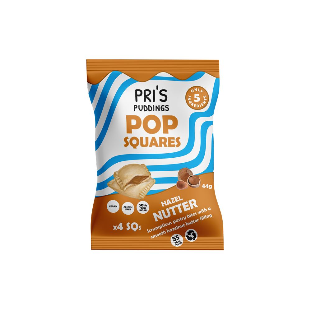 Pris Puddings Pop Squares with Hazelnut Butter 44g