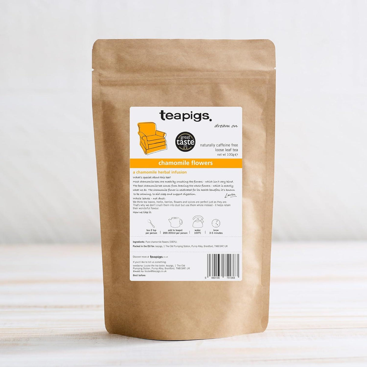 Teapigs Chamomile Loose Leaf Tea - 100g