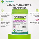 Lindens Zinc, Magnesium & Vitamin B6 - 90 Tablets - image 3