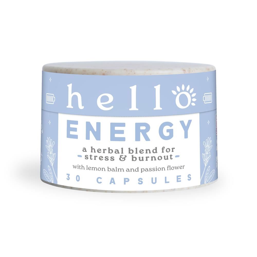 Hello Wellness Hello Energy natural calm & energy herbal 400mg 30 Capsules