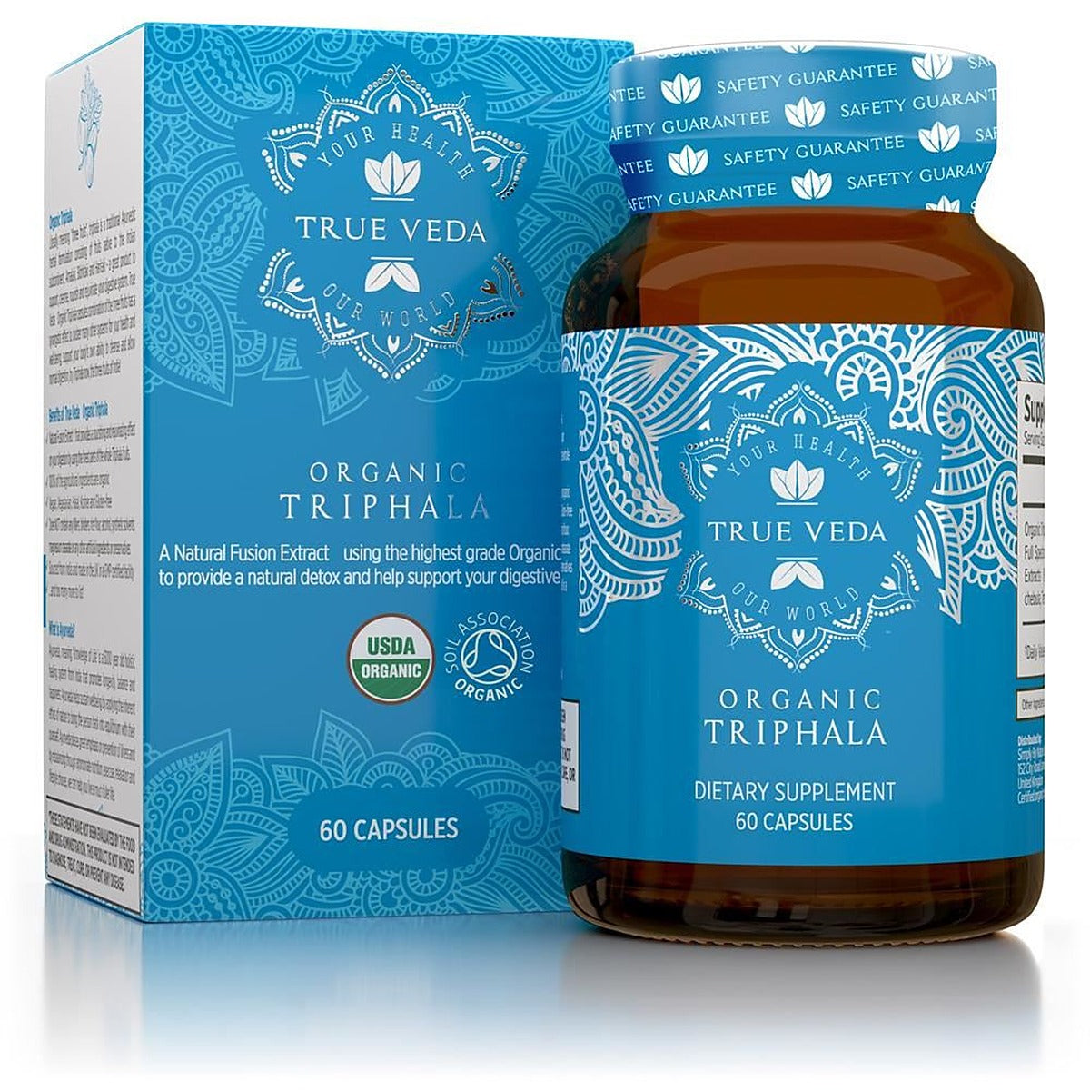 True Veda Triphala Organic Natural Vegan Ethical Non-GMO 60 capsules ...