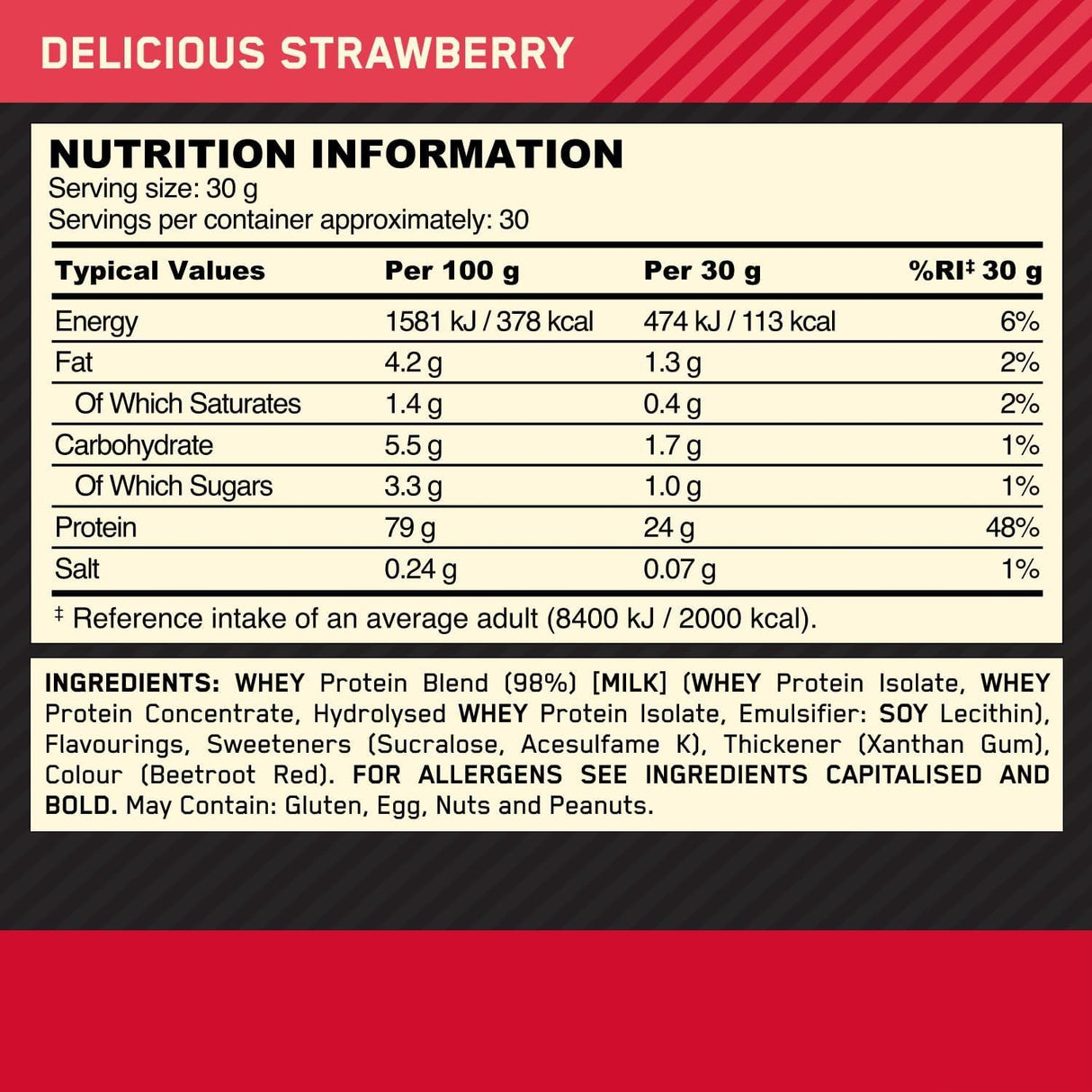 Optimum Nutrition Gold Standard 100% Whey Protein Powder - 900g/2.2kg/4.5kg