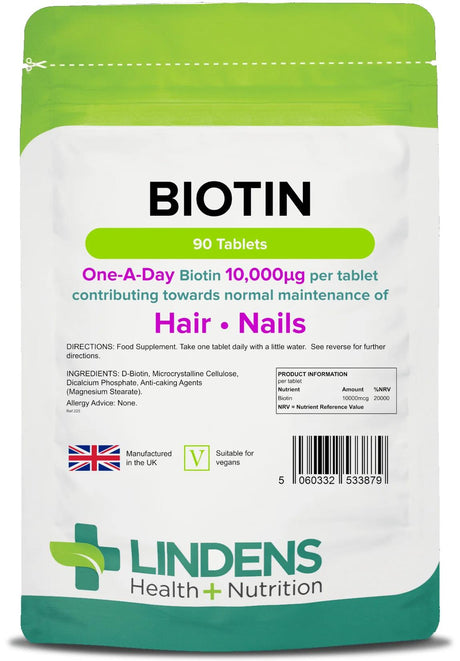 Lindens Biotin 10mg - 90 Tablets