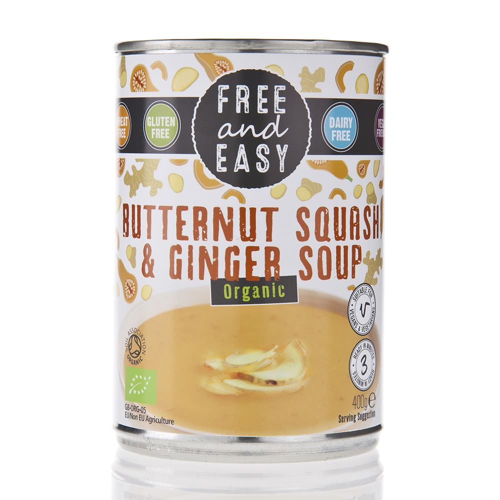 Free & Easy Organic Butternut Squash & Ginger Soup 400g