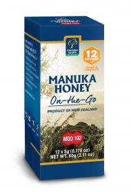 Manuka Health MGO 100+ Pure Manuka Honey - Snap Pack - 5g - Pack of 12 