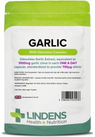 Lindens Garlic 1000mg - 1000 Odourless Capsules