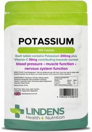 Lindens Potassium 200mg - 100 Tablets
