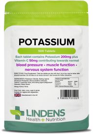 Lindens Potassium 200mg - 500 Tablets
