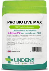 Lindens Pro Bio Live Max 6bn CFU - 100 Capsules