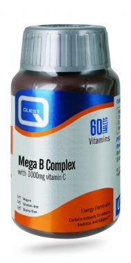 Quest Mega B Complex - B Vitamins + Vitamin C - 60 Tablets