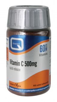 Quest Vitamin C - 500mg - Quick Release Formula - 60 Tablets
