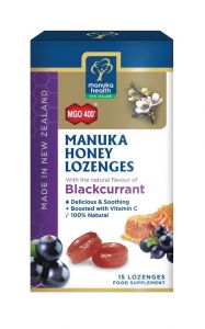 Manuka Health MGO 400+ Manuka Honey Blackcurrent Lozenges 65g - 15 lozenges