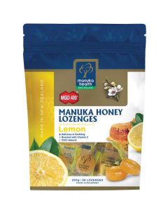 Manuka Health MGO 400+ Manuka Honey Lemon Lozenges 250g - 58 lozenges