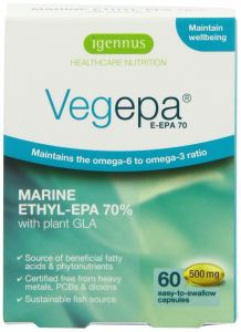 Vegepa Omega-3 EPA & GLA 500mg - 60 capsules (Pack of 5 - 300 Capsules)