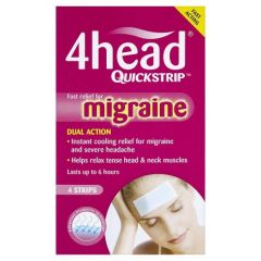 4head Quickstrip Cooling Strips Headache & Migraine Relief - 4 Strips