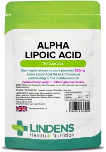Lindens Alpha Lipoic Acid 250mg - 90 Capsules