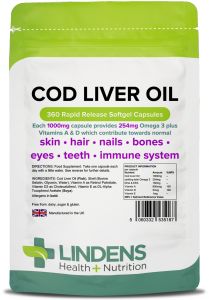 Lindens Cod Liver Oil 1000mg - 360 Capsules