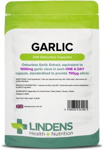Lindens Garlic 1000mg - 200 Odourless Capsules