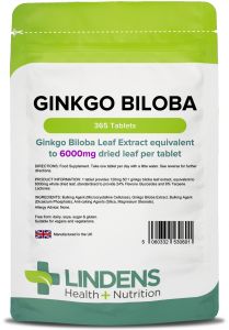Lindens Ginkgo Biloba 6000mg - 365 Tablets