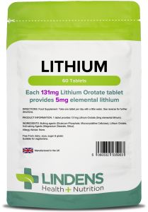 Lindens Lithium 5mg - 60 Tablets - From Lithium Ortate
