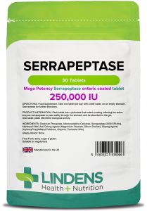 Lindens Serrapeptase 250,000IU - 30 Tablets