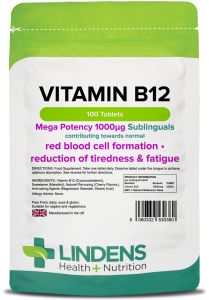 Lindens Vitamin B12 1000mcg - 100 Sublingual Tablets