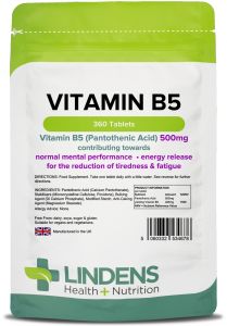 Lindens Vitamin B5 500mg - 360 Tablets