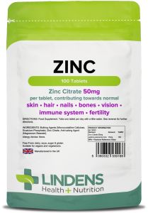 Lindens Zinc Citrate 50mg - 100 Tablets