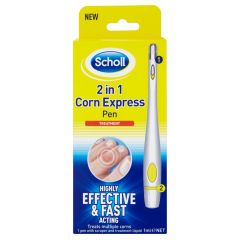 Scholl 2 in 1 Corn Express Pen - Fast Acting Corn Treatment for Multiple Corns
