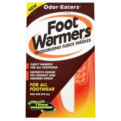 Odor-Eaters Foot Warmers Deodorising Fleece Insoles For all Footwear